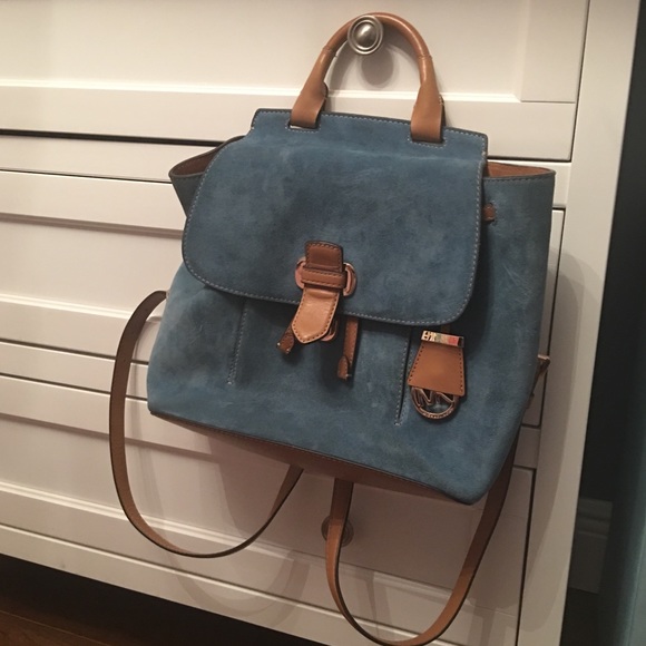 michael kors suede backpack